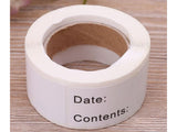 Freezer Labels - Date & Contents - 125pc Roll