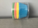 Cupcake Liners - Yellow, Green, Blue & Orange x 25 of each, 100 in total.